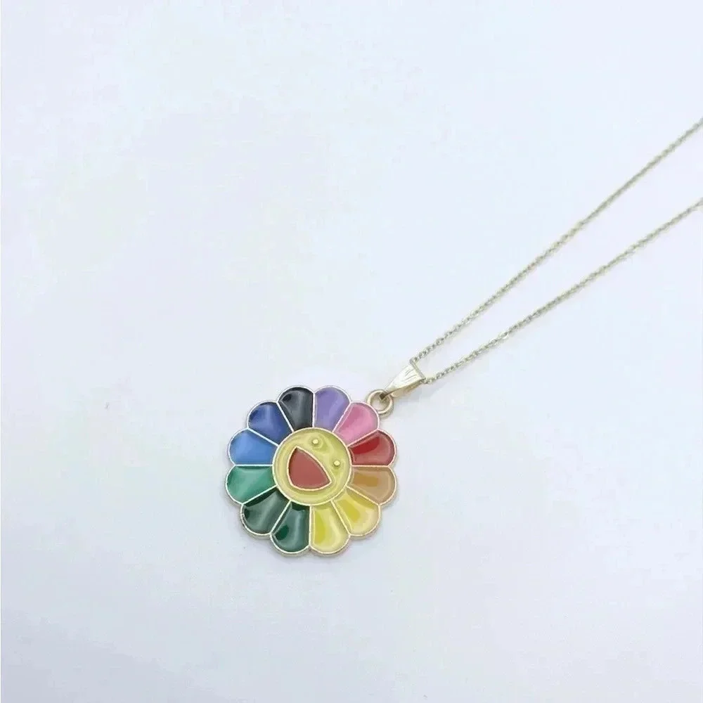 Rainbow colored beaded necklace and bracelet |Gold plated | Dainty Necklace|…